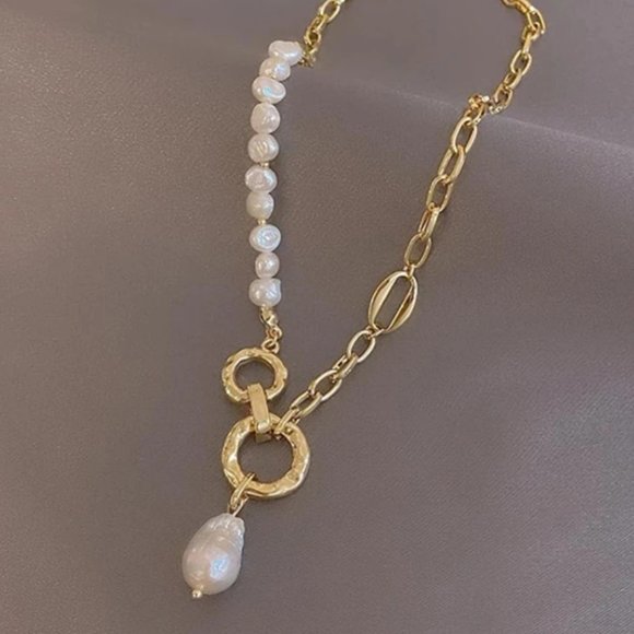 luxury baroque wind natural pearl necklace - Picture 3 of 5
